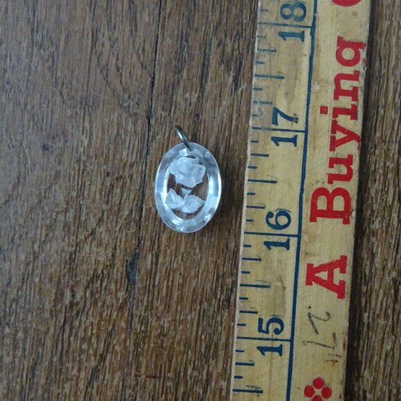 Vintage 1970s Resin Rose Pendant - Picture 4 of 6